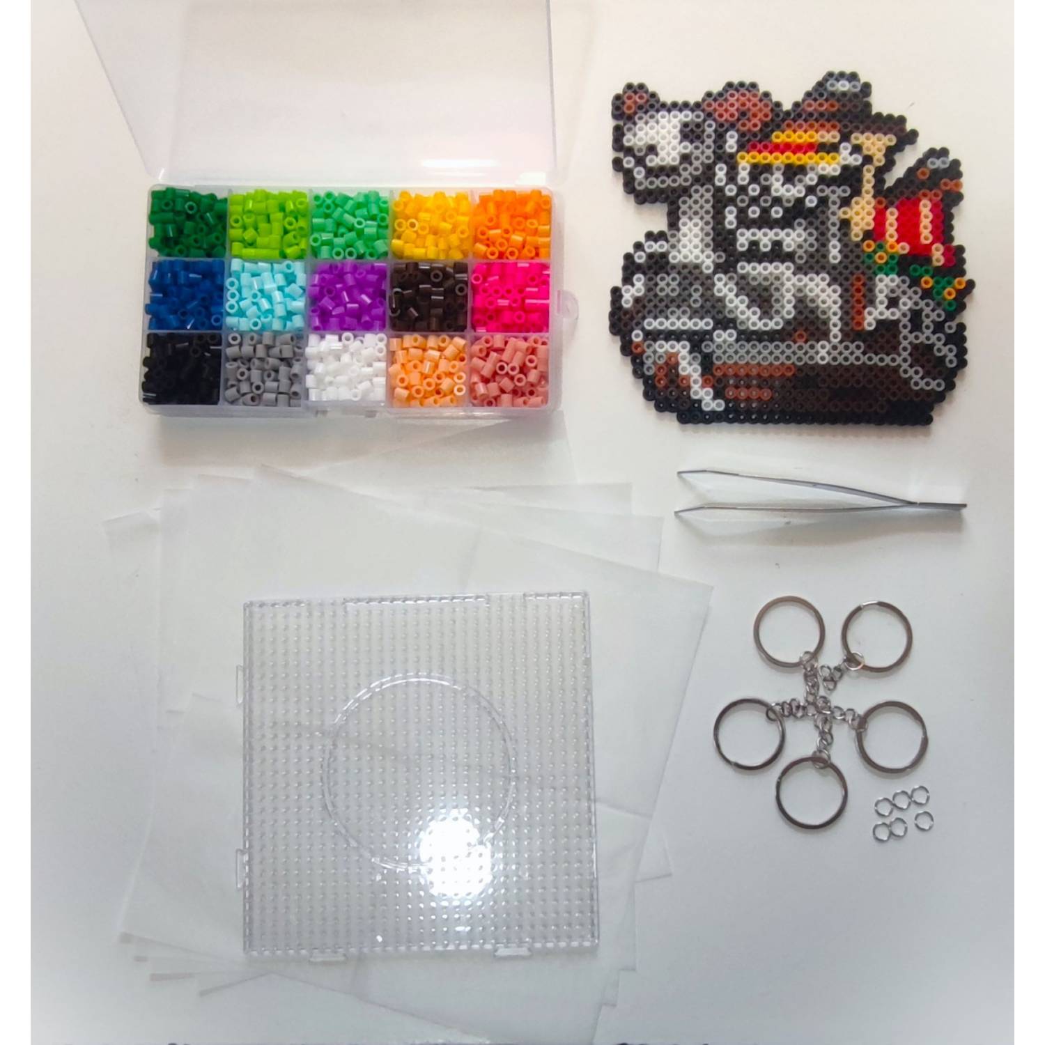 GENERICO Pack 5mm Hama/perler/arktal Beads 24 Colores + Accesorios 2…
