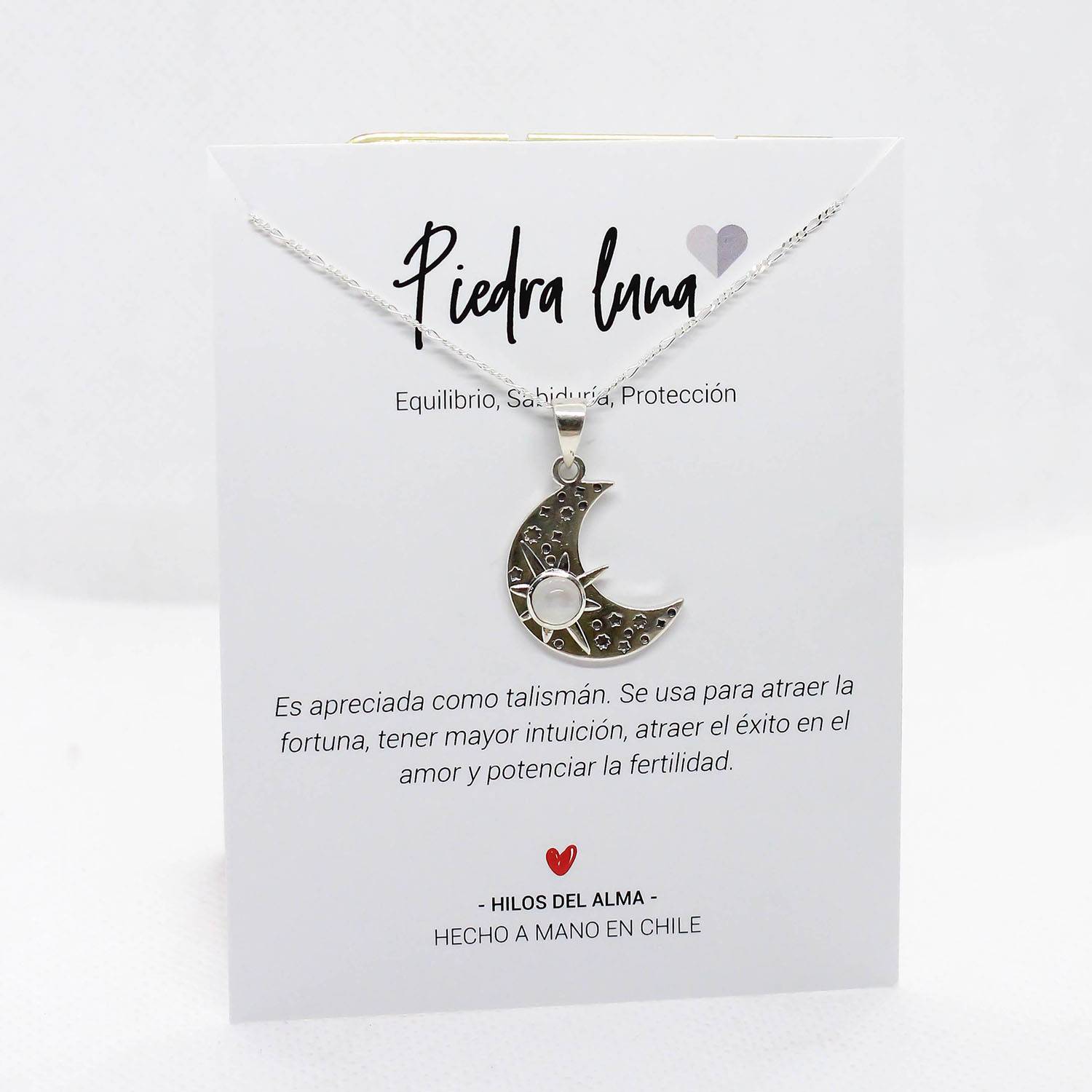 GENERICO Collar de Plata 925 protector con piedra natural Piedra Luna falabella.com