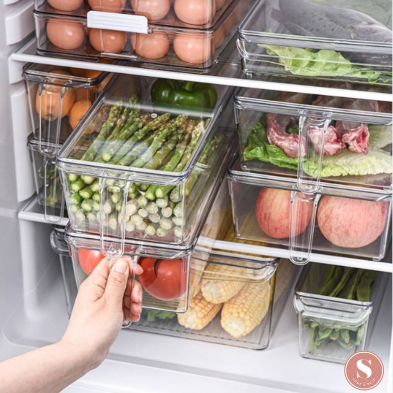 Organizador de Refrigerador Clear Fresh Con Tapa 30 x 15 x 7 cm - Ou Chile