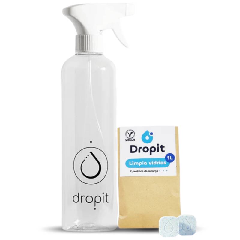 DROPIT - Limpia Vidrios Premium En Pastilla Dropit Rinde 1 Lt