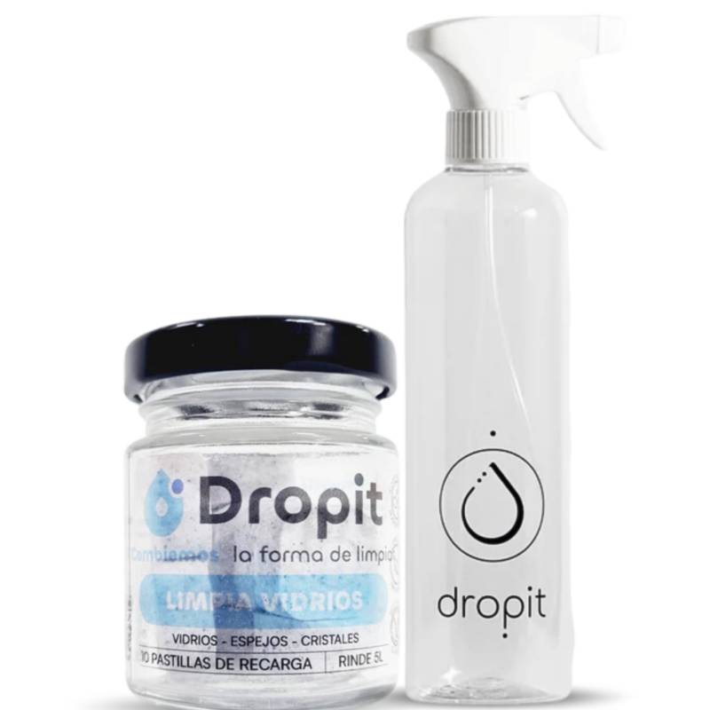 DROPIT - Limpia Vidrios Premium Dropit - 10 Pastillas - Rinde 5 Lt