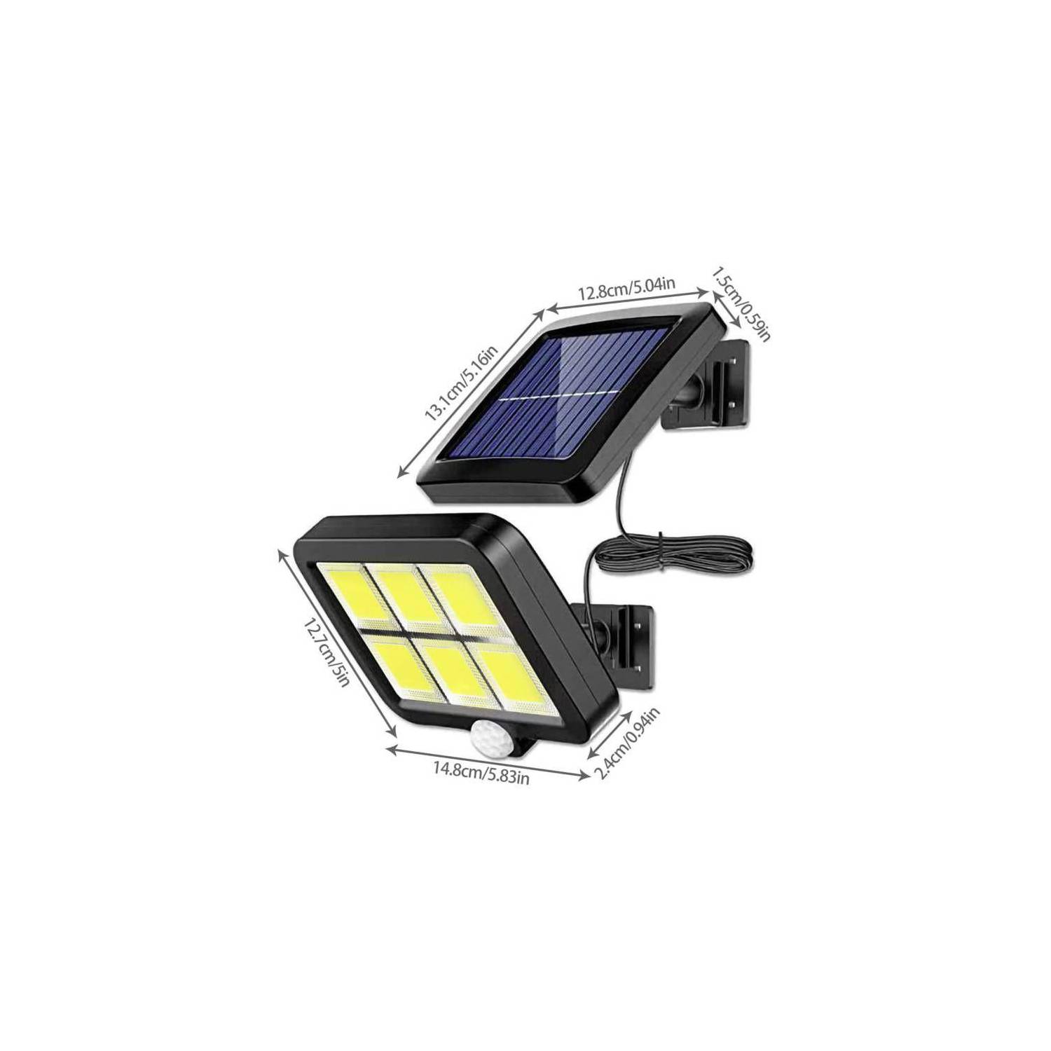 Luz Reflector Panel Solar Exterior Sensor Movimiento Cob Led