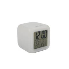 HOMEWELL - Reloj despertador con luces 8x10x8cm