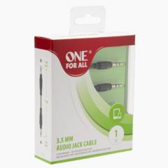 ONE FOR ALL - Cable Audio 3.5 mm negro 1 mt CC3310 One for All