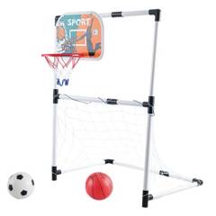 KUPREM - Set con arco 2 en 1 futbol y basquetball