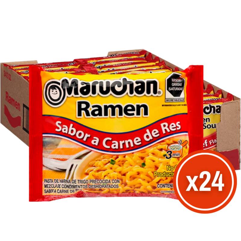 MARUCHAN Maruchan Ramen Sabor A Carne De Res Pack X24