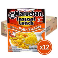MARUCHAN - Sopa Instantánea Maruchan Sabor A Pollo Picante Pack X12