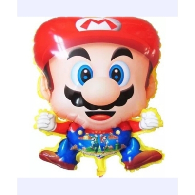 Pack 12 Globos Metalizados Super Mario Bros Para Aire Helio