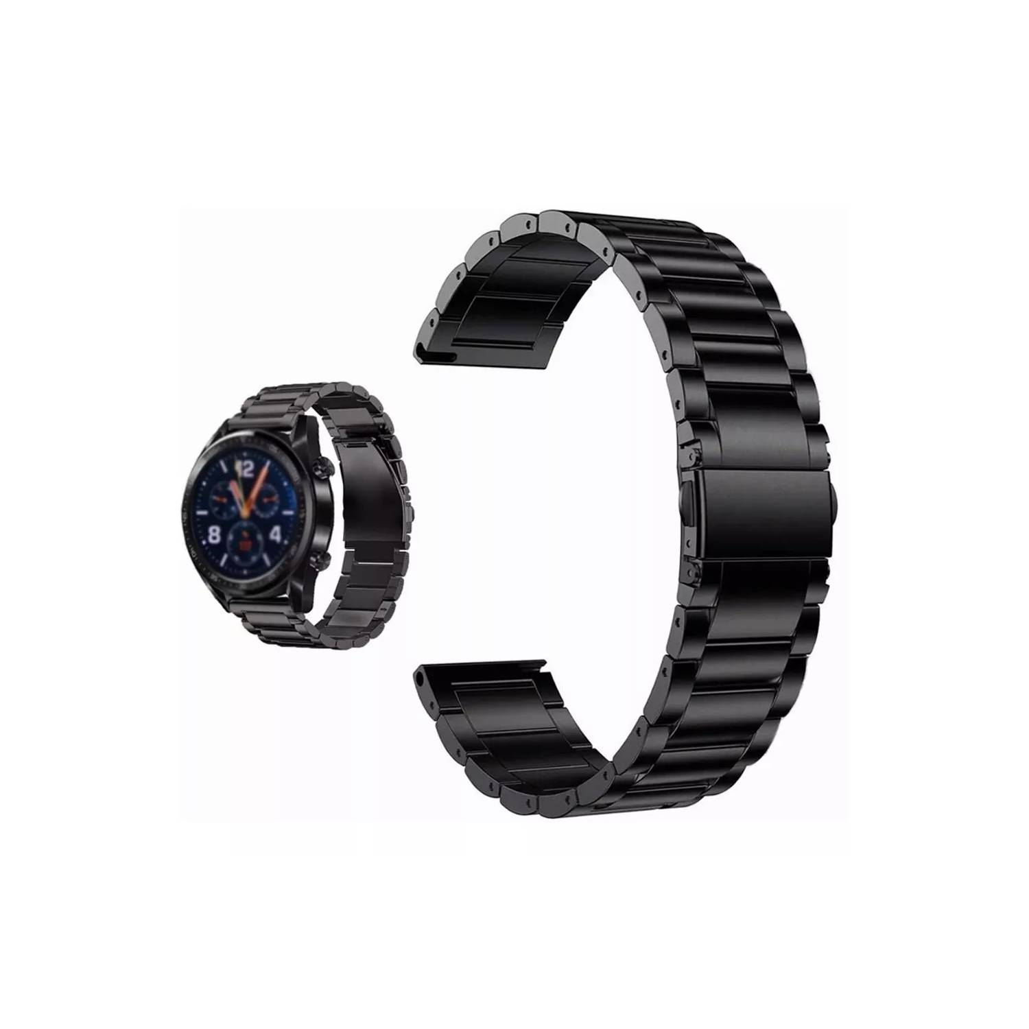 GENERICO Correa Para Reloj Huawei Watch Fit 2 Acero Magnetica Negro