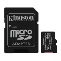 KINGSTON - MEMORIA MICROSD C/ADAPT SELECT PLUS 64GB SDCS2/64GB KINGSTON