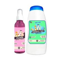 MASCOKITS - Kit Para Gato Shampoo Seco  Colonia Frambuesa-Eucalipto