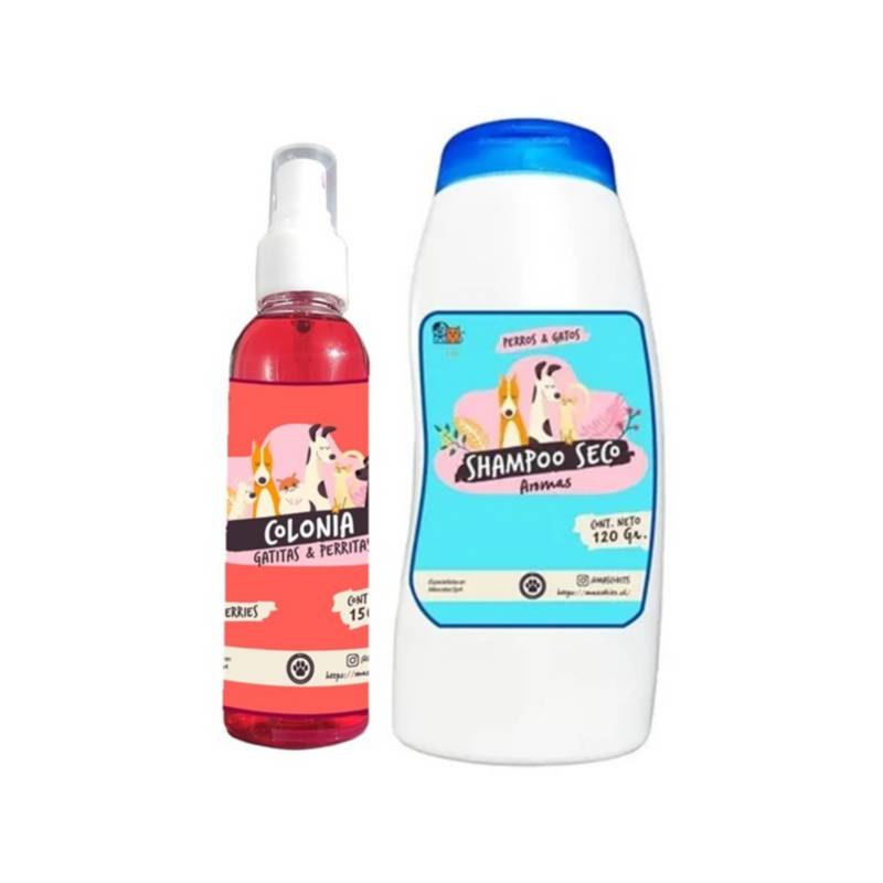 MASCOKITS - Kit Para Gato Shampoo Seco  Colonia Berries-Coco