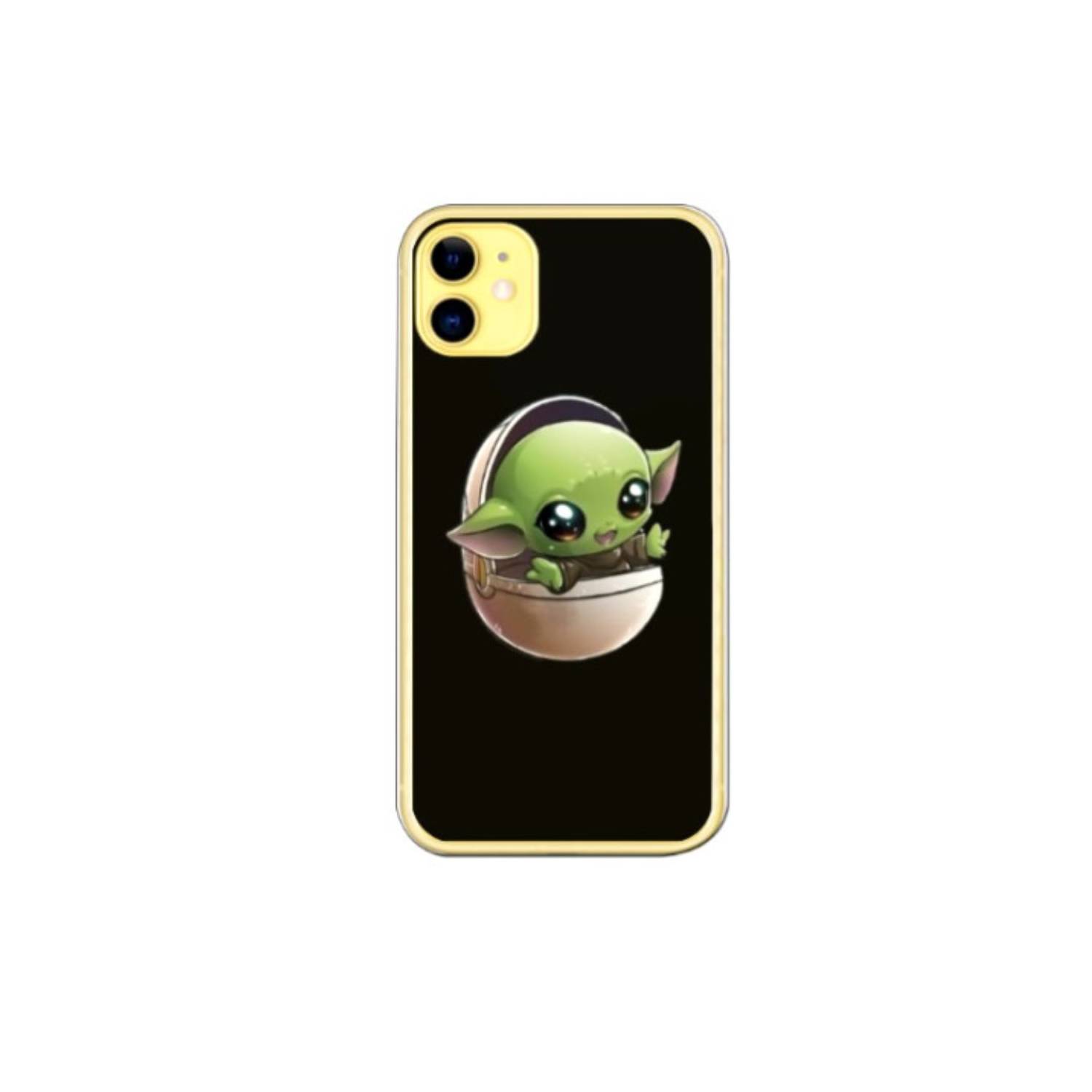 Funda Carcasa Silicona Baby Yoda Transparente iPhone 11