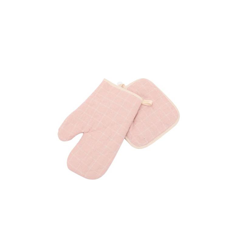  Juego de guantes de horno de bastón de caramelo rosa y soportes  para ollas de San Valentín, galletas de jengibre, guantes de cocina para  horno, almohadillas calientes, resistentes al calor, utensilios