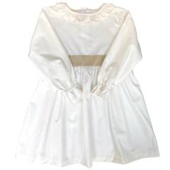 LAURA MILLER - Vestido blanco y beige