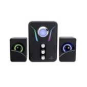 MONSTER GAMES Parlantes USB Jack 3.5 PC RGB Negro Space 2.0