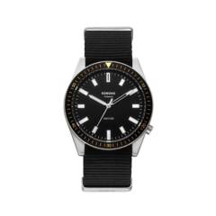 KOMONO - Reloj Análogo Unisex Ray Venture Nato Silver Black