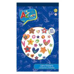 PRONOBEL - Stickers Libro Corazones Y Estrellas Piezas Art & Craft