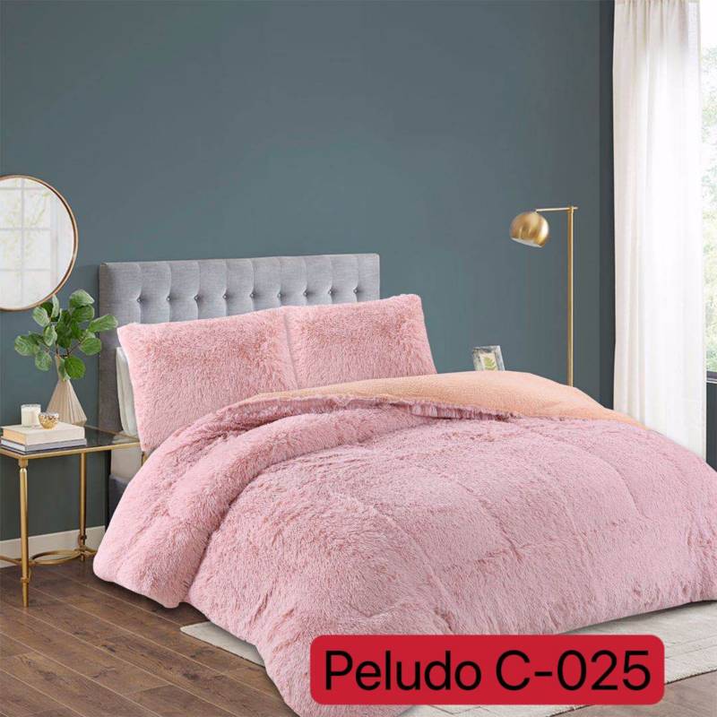 GENERICO Cobertor Peludo Cama King - Palo Rosa