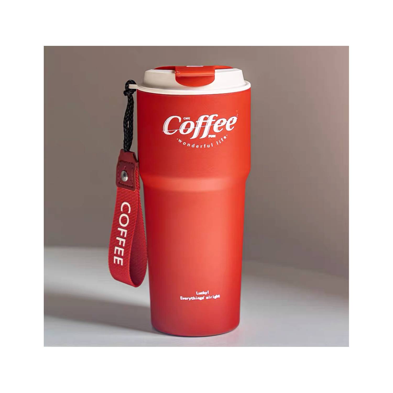 GENERICO Termo Para Cafe Mug Vaso Termico 620 ml Sellable Acero  Inoxidable-Negro