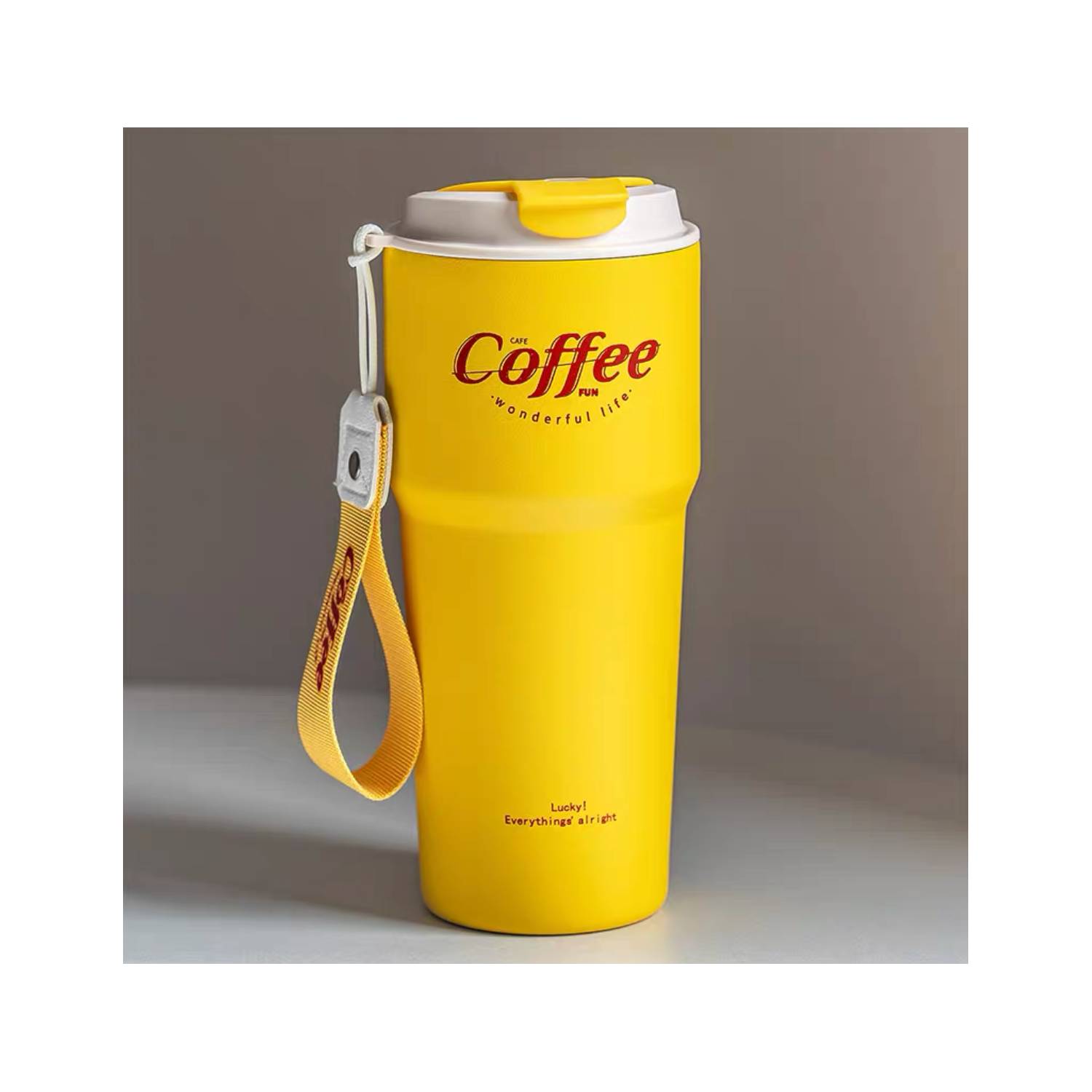 GENERICO Termo Para Cafe Mug Vaso Termico 620 ml Sellable Acero  Inoxidable-Negro