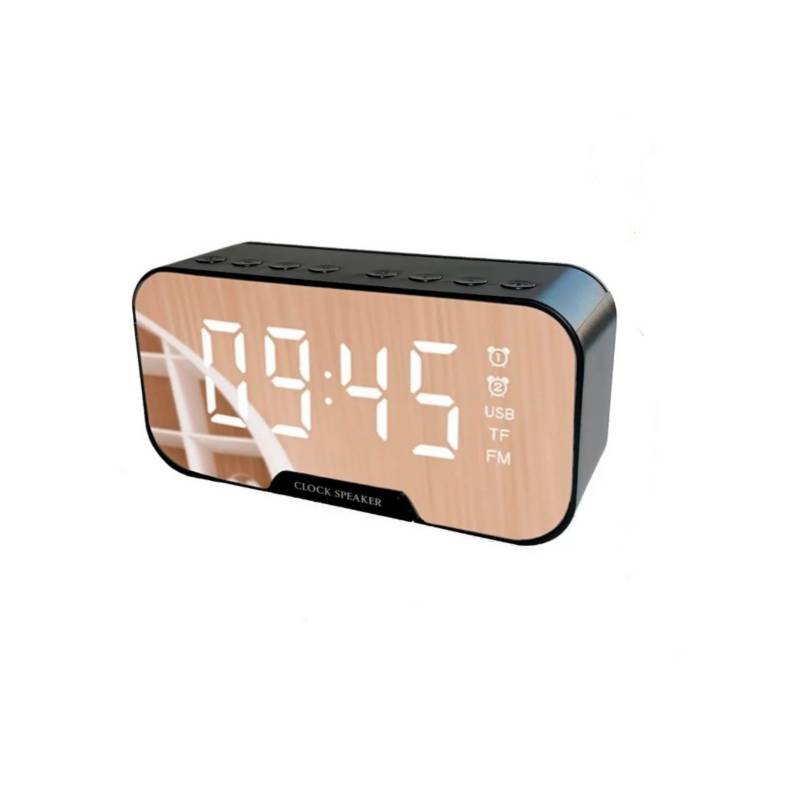 GENERICO Radio Reloj Despertador Bluetooth Con Radio Y Slot Micro
