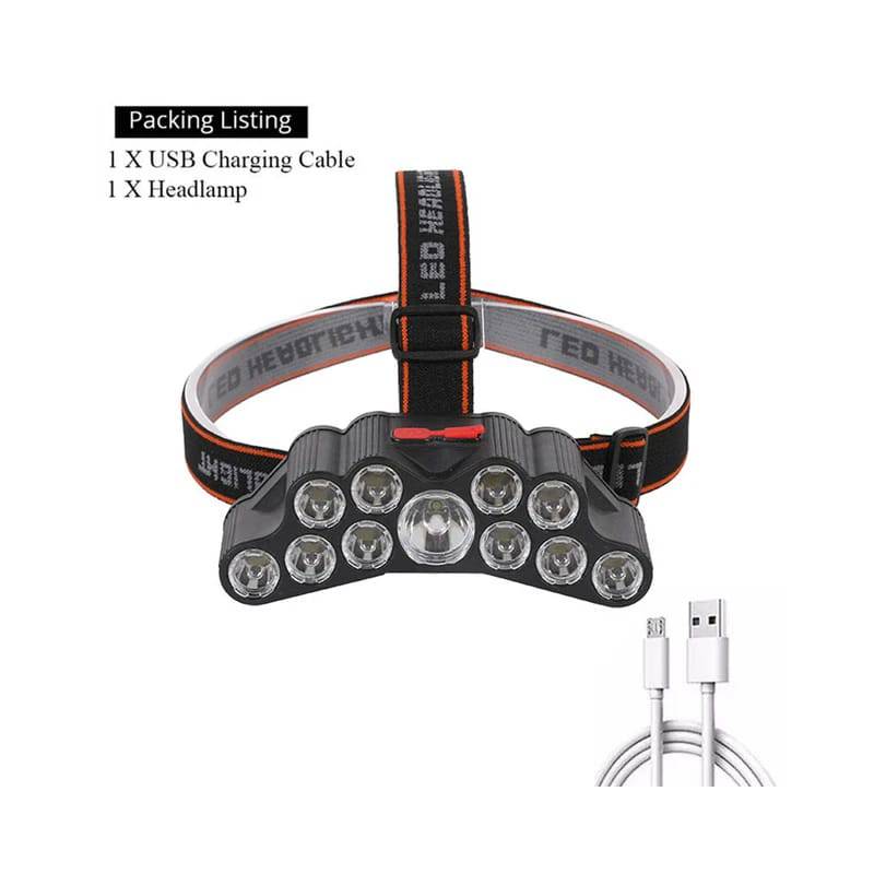 GENERICO Linterna Cabeza Frontal Cintillo 11 Leds