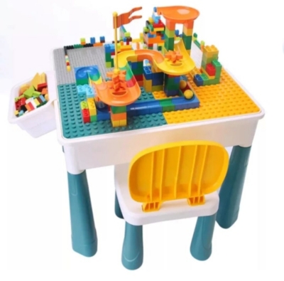 Juego De Rol Infantil Unisex Con Legos, Mesa Y Silla Crusec