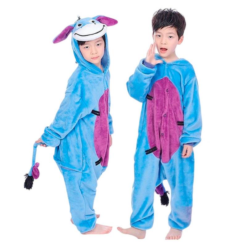 GENERICO Pijamas Disfraz Para Niños-Niñas De Animales Kigurumi Burro |