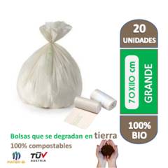 BIO KIDS - Bolsa Basura 70x110cm - 20 unds Biodegradable & Compostable.