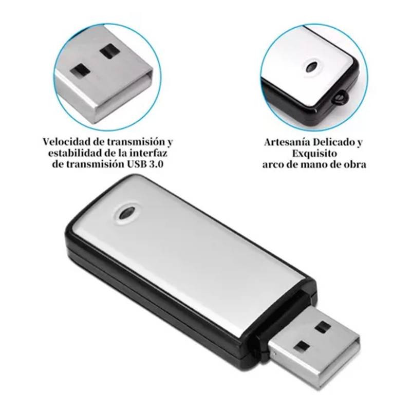 GENERICO Micrófono Espía Inalámbrico USB 8gb