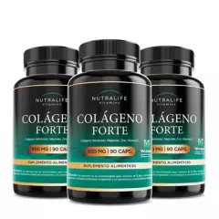 NUTRALIFE - Pack Colageno Forte Lf + Magnesio + Zinc + Vitam E 270 Caps 3x90