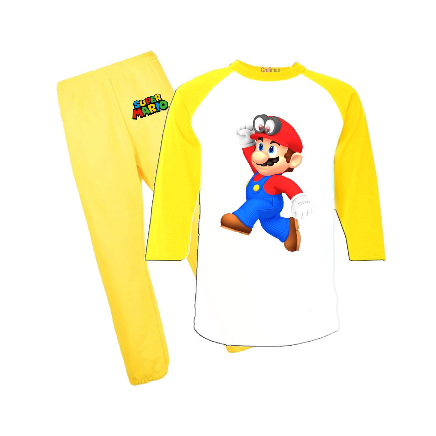 Pijama Amarillo Super Mario Jump Algodon Conjunto Grafimax | falabella.com