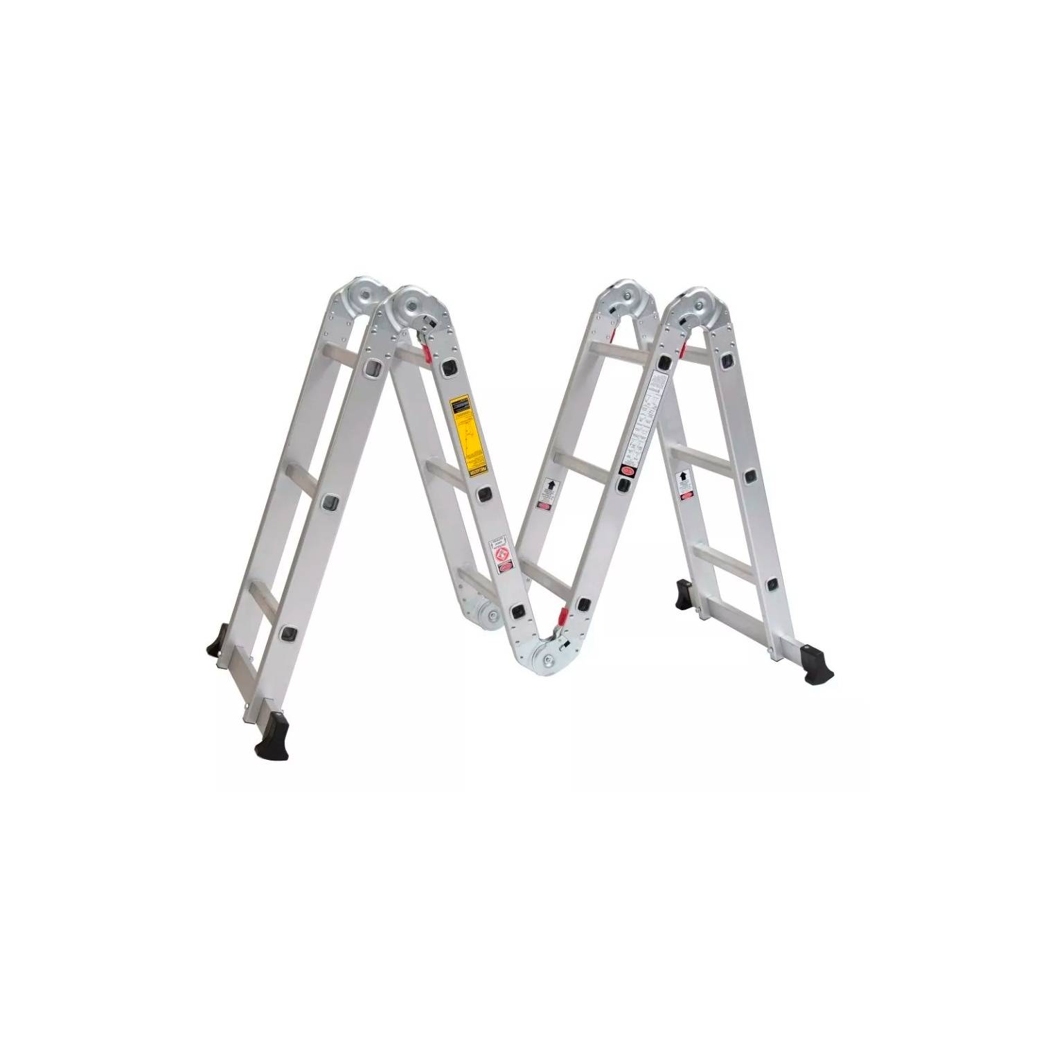 Escalera articulada de aluminio 12 peldaños (carga 150 kg) C209613