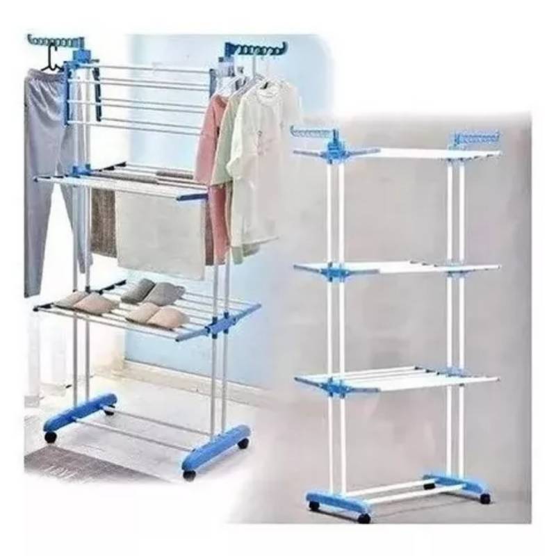 GENERICO Tendedero Organizador Colgador Ropa Plegable 3 Niv