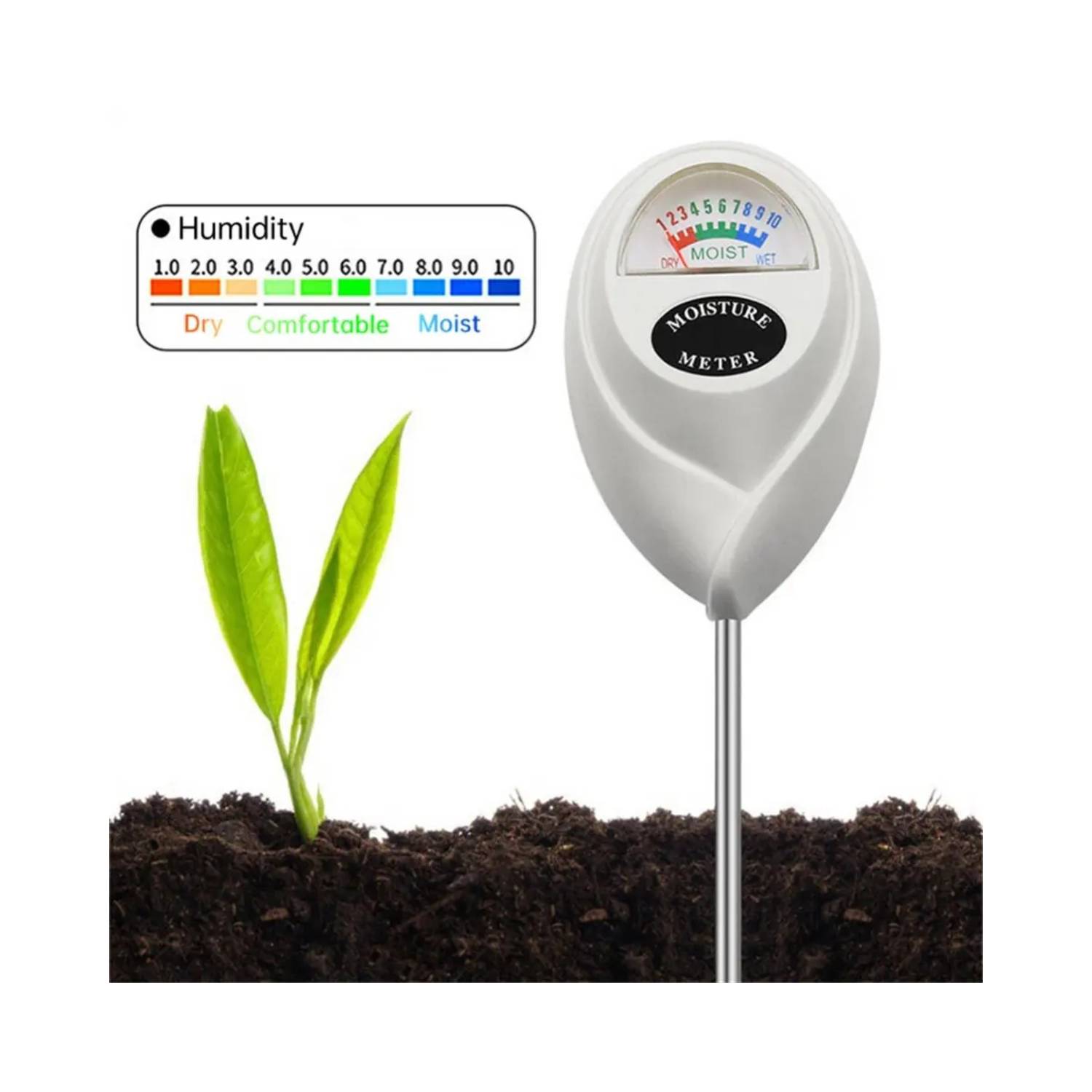 GENERICO Medidor de humedad de suelo plantas Humidiometro higometro jardin