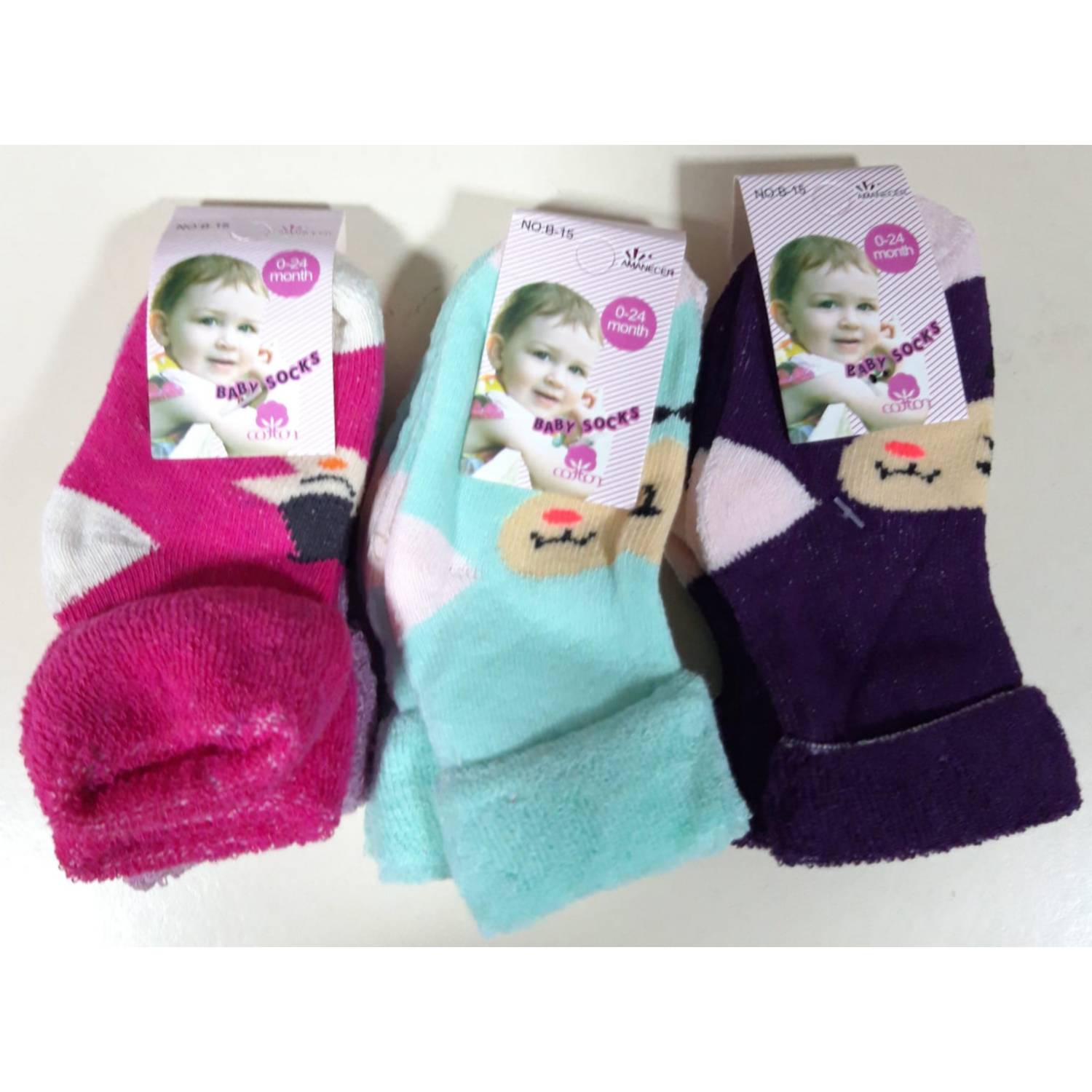 GENERICO Pack 6 pares de calcetines invierno para bebe 0 mes a 24 meses. falabella.com