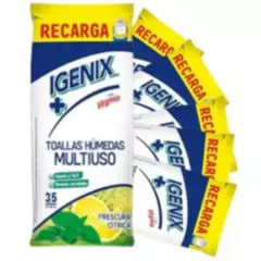IGENIX - Toallas Húmedas Desinfectantes Igenix Pack X6