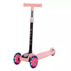 GENERICO - Scooter Con Luces Para Niños  Niñas rosado.
