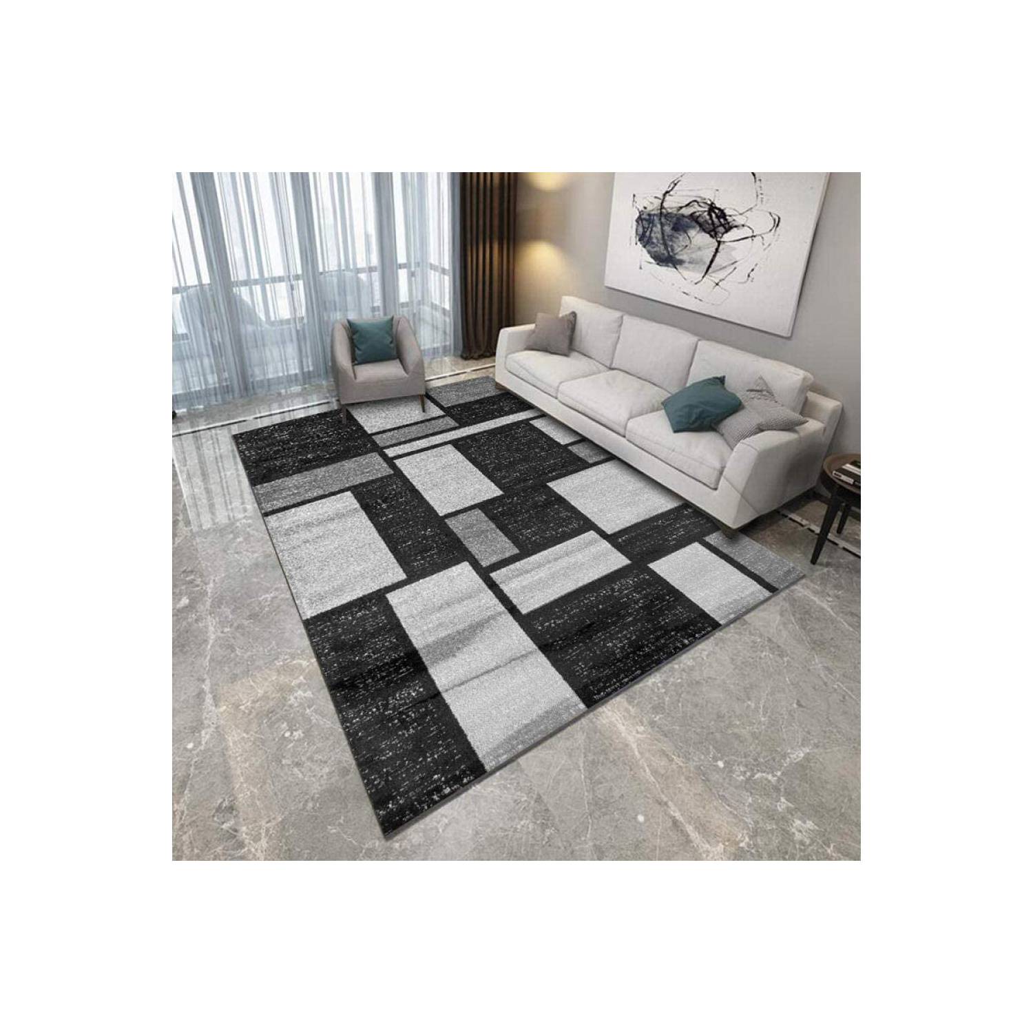 Ripley - ALFOMBRA INFANTIL STARS 120X160 GRIS FORM