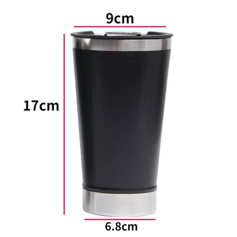 GENERICO Vaso Térmico Cervecero Acero Inox Frio Y Caliente Premium