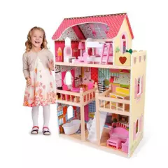 EDUFUN - Casa grande de madera para muñeca
