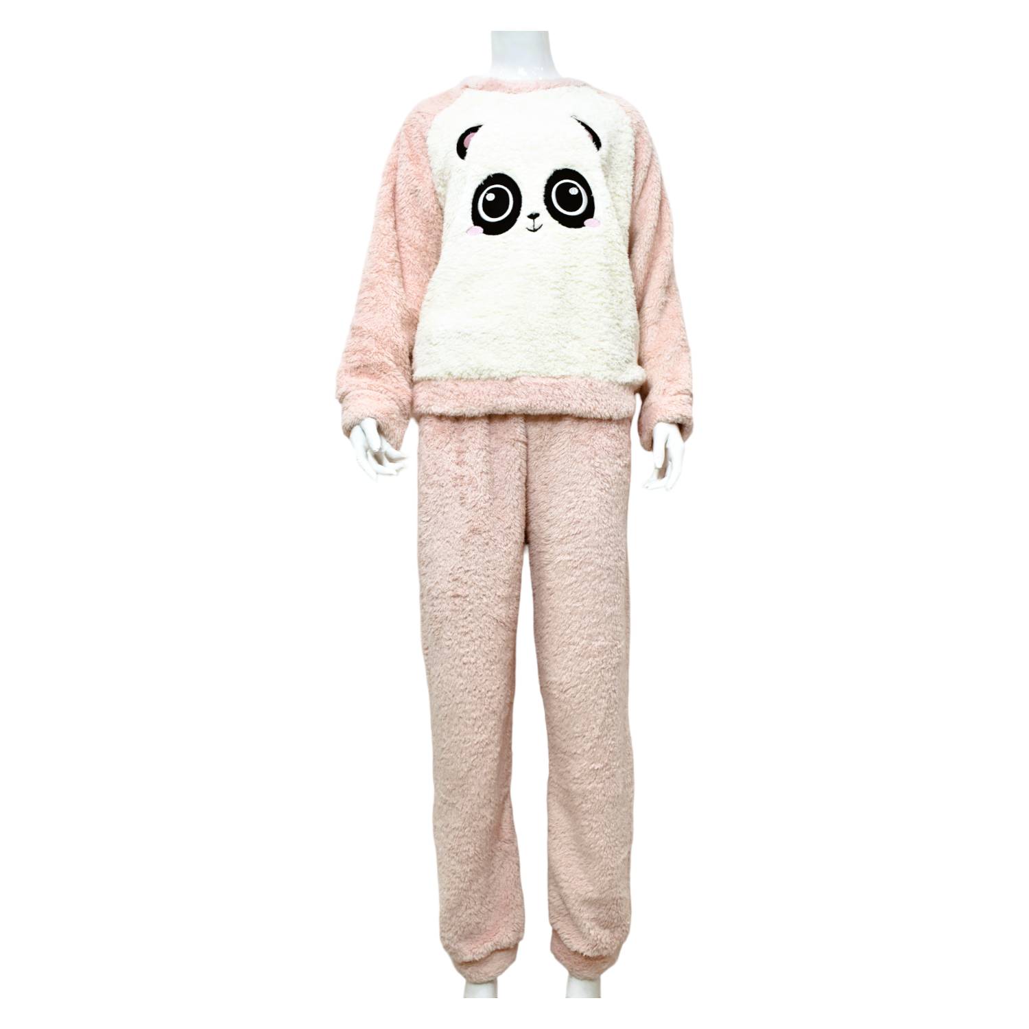 Dirección Especialista Pisoteando Pijama Mujer Polar Sherpa Diseño Panda Color Rosa MEDIA LUNA | Linio Chile