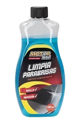 ADITIVO LIQUIDO LIMPIA PARABRISAS MOTORLIFE 450ML - Autoplanet