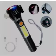 GENERICO - Lámpara Linterna Martillo De Seguridad Con 4 Modos De Luz-IRM