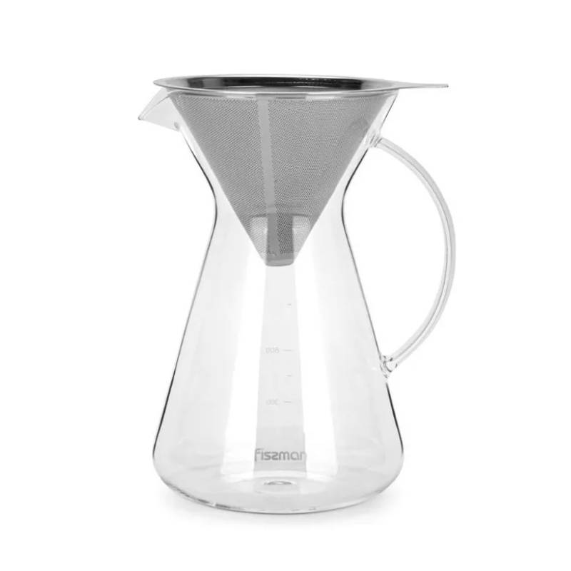 Cafetera Manual Pour Over 900ml Filtro De Acero Fissman