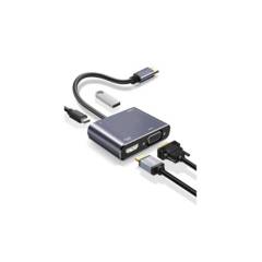 ULINK - Hub Adaptador 4 en 1 Type-C a HDMI 4K + VGA + USB 3.0+ USB C