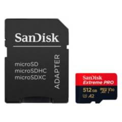 SANDISK - Tarjeta Micro SD Sandisk 512GB Extreme PRO con adaptador