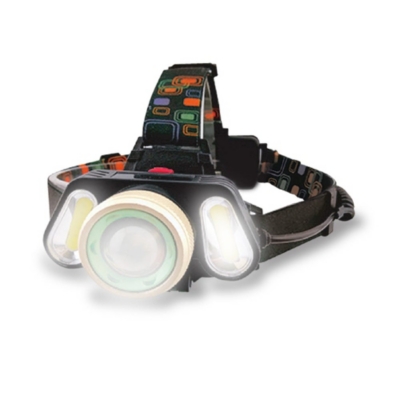 POWERLAB LINTERNA LED DE CABEZA 3 LED ZOOM-NEGRO