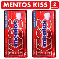 MENTOS - Mentos Kiss, Sabor Fresa - Sin Azúcar (pack De 2 Unidades).